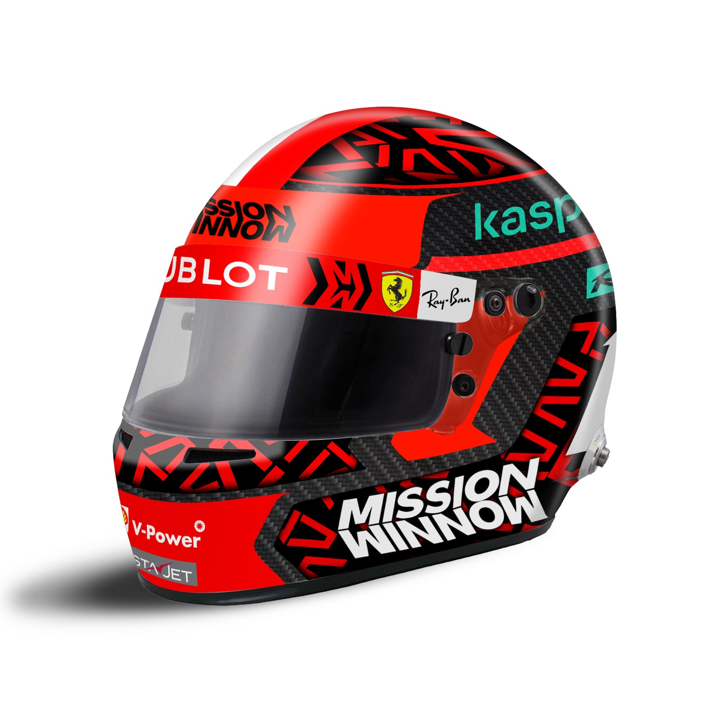 Charles Leclerc Helmet Replica Sticker Kit