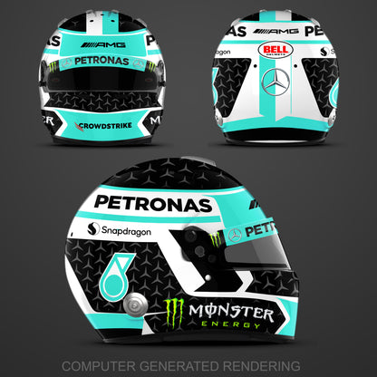 Mercedes AMG Petronas Inspired Helmet Sticker Kit