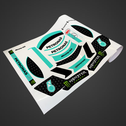 Mercedes AMG Petronas Inspired Helmet Sticker Kit