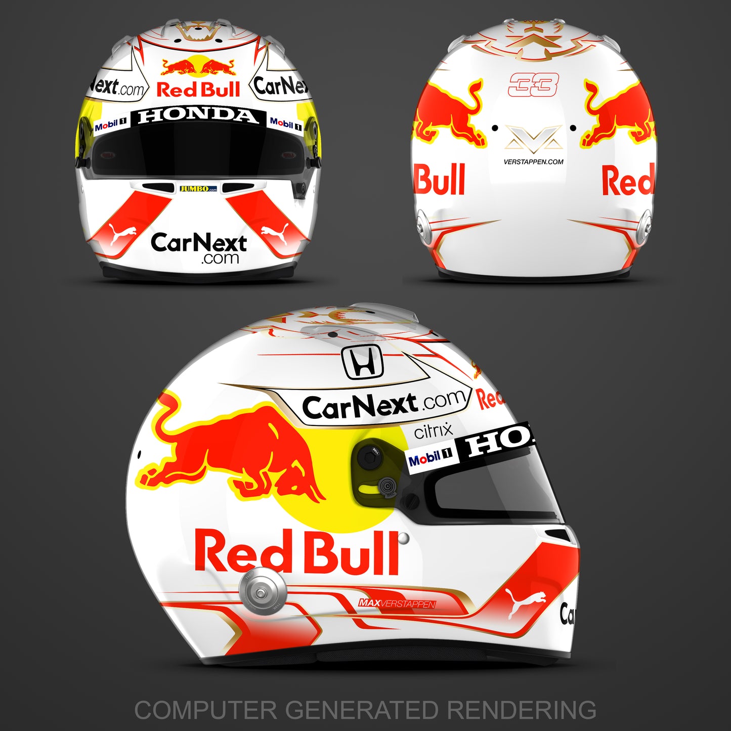 VER RB 2021 Helmet Replica Sticker Kit