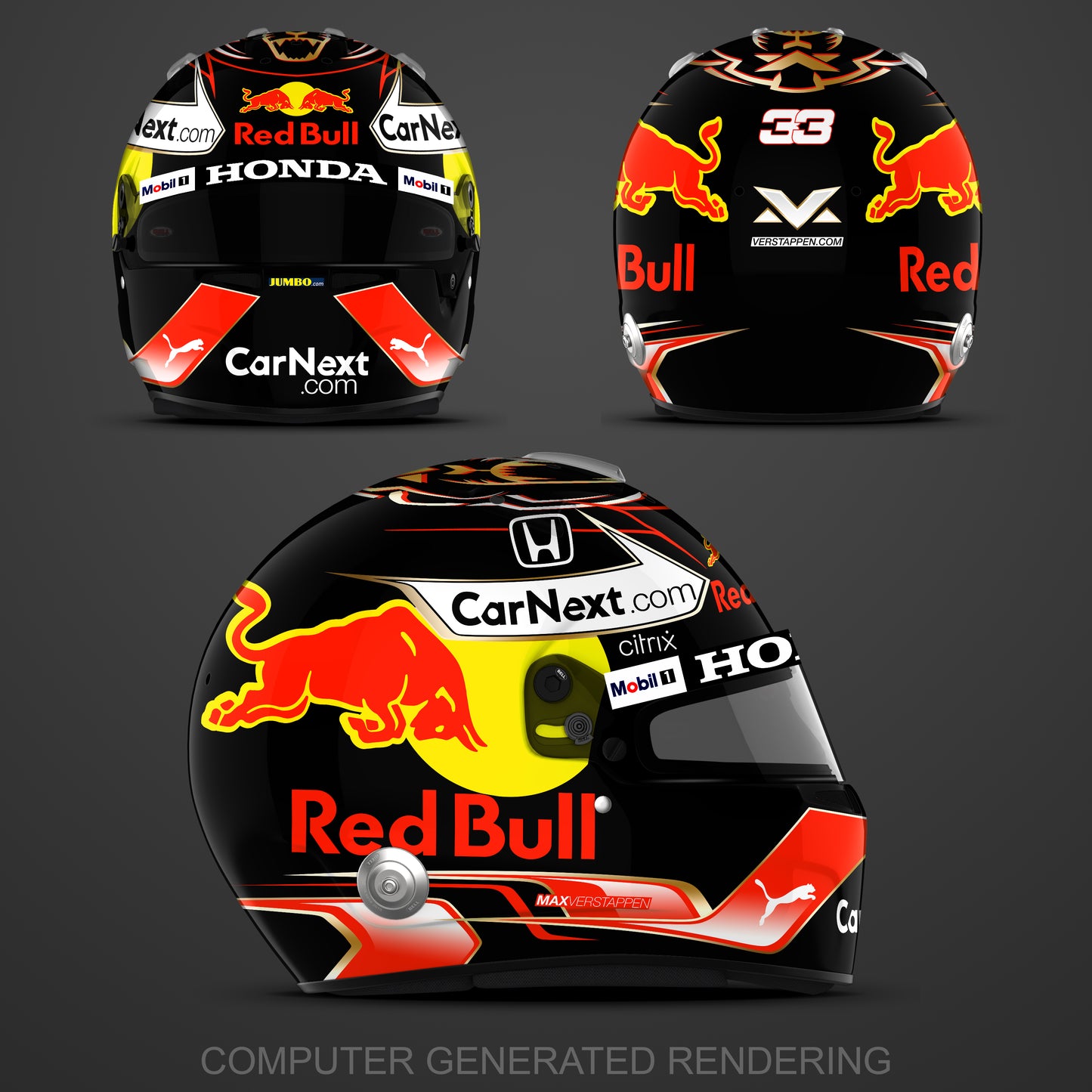 VER RB 2021 Helmet Replica Sticker Kit