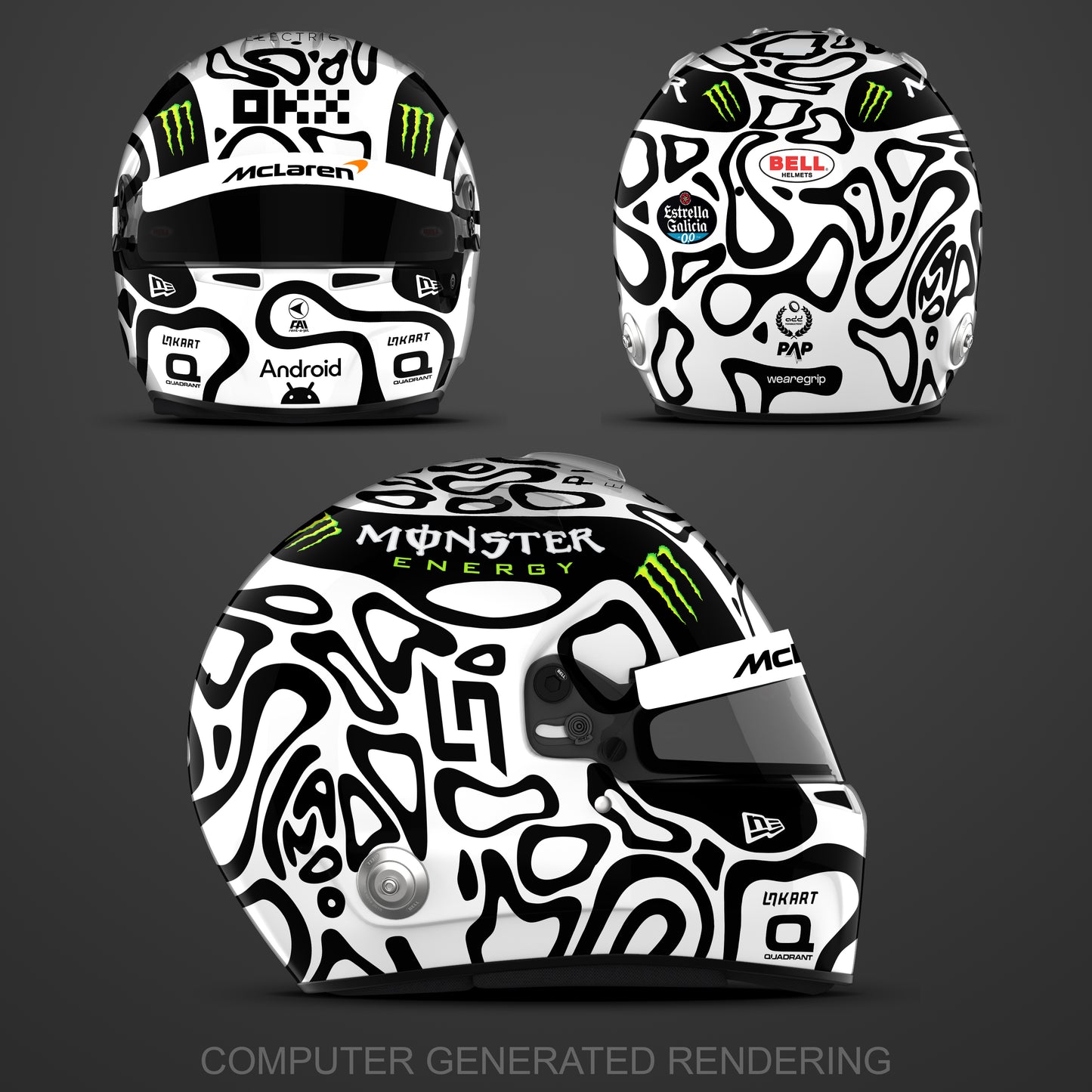 2024 Lando Norris Helmet Replica Sticker Kit