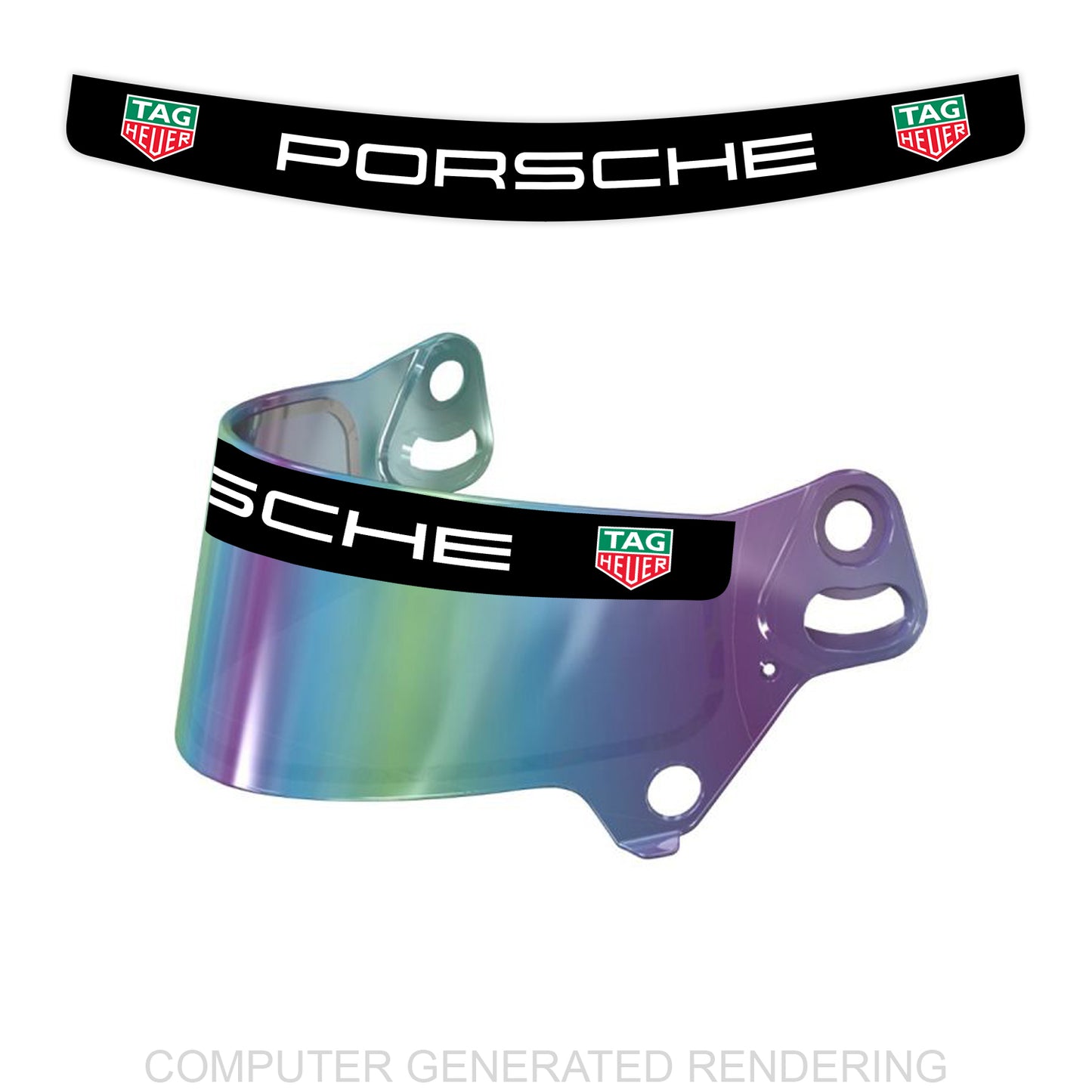 Black Porsche TAG Heuer Visor Sticker
