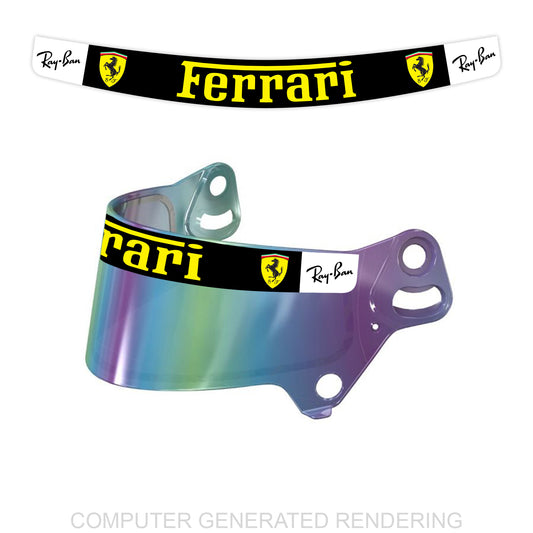 Black Ferrari Visor Sticker