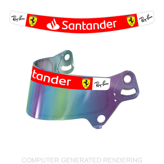 Santander Ferrari Visor Sticker