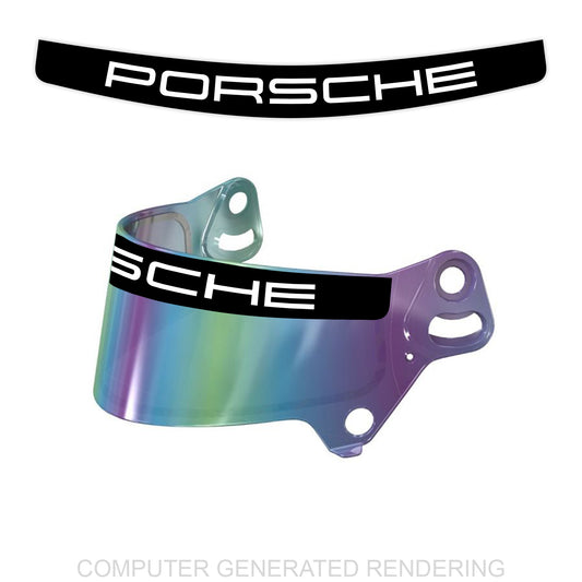 Black Porsche Visor Sticker