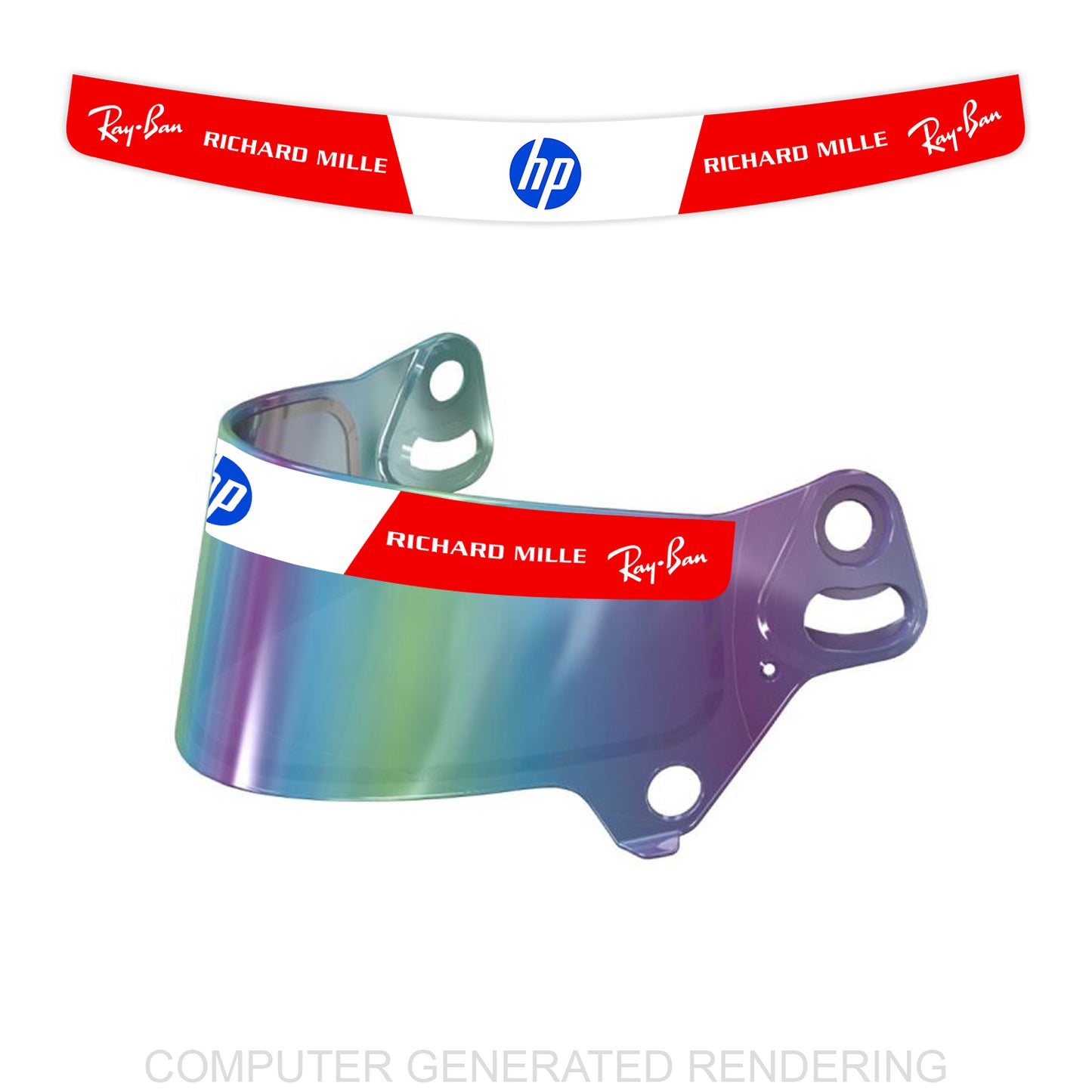 Leclerc 2026 Ferrari Helmet Visor Sticker
